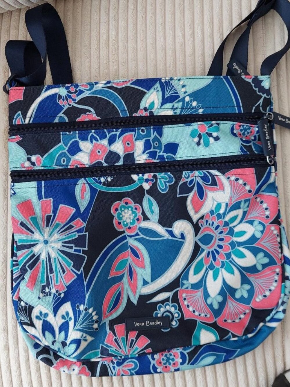 Vera Bradley blue floral blue Lotus Flower Swirl pattern #floral #backpacks